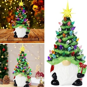 Christmas <b>Tree</b> Dwarf Resin Decorative <b>Lights</b> Multicolored Indoor Christmas Decoration Battery Operated Lightweight - Product Image 5