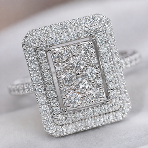 Anello di Lusso con Zirconi Incastonati per Donne, Elegante Gioiello Scintillante alla Moda - Product Image 5