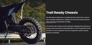 Motocicleta Eléctrica Todoterreno Altis Delta, Batería de 72V 35Ah, Potencia de 13kW, Motocross, Alta Velocidad, Rendimiento de 62MPH - Product Image 2