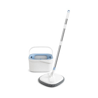 Système de serpillière rotative pour le nettoyage des sols à la maison sur carrelage, bois, stratifié, avec séparation de la saleté, tampon en microfibre, conception mains libres