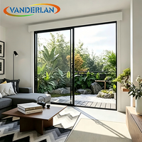Meilleures ventes, dernières conceptions, portes de villa, portes coulissantes en aluminium à 4 panneaux, portes coulissantes extérieures en aluminium et verre pour patio