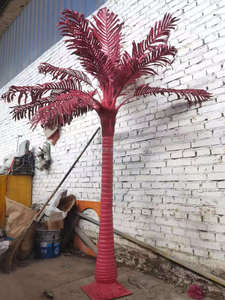 Tùy Chỉnh Nhân Tạo Màu Hồng Và Màu Xanh Cây Dừa Cho Trong Nhà Ngoài Trời Nhà Sân Trang Trí Nội Thất Đầy Màu Sắc Faux Cây Cọ Cây Giả - Product Image 5