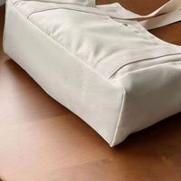 Bolso Tote Personalizado con Logotipo 2023, Estilo Simple y Chic, de un Solo Hombro, para Estudiantes, Gran Capacidad, de Lona, para Viajes Diarios, para Mujer