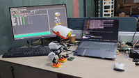Robot bipède Microduck HOT Hugging Face Servo Feetech Coreless 360 ° Bus TTL à double axe pour projets d'IA embarquée de robots open-source
