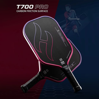 Ensemble de raquettes de pickleball en carbone T700 certifié USAPA, 2 raquettes avec balles assorties et sac de rangement pour entraînement et matchs sur terrain pour adultes