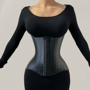 Corset en <span class=keywords><strong>crochet</strong></span> W-Curve, contrôle ferme du ventre, gaine de taille en latex lisse avec 25 baleines en acier, taille plus courte, gaine de taille - Product Image 1