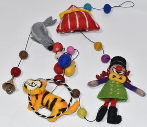 Colgador de puerta de circo tigre de nuevo diseño, lana de fieltro para decoración de habitaciones, regalos promocionales y de negocios - Product Image 4