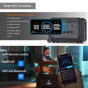 Souop thông minh tắt lưới năng lượng mặt trời hệ thống điện 5000W tragbare 220V BATTERIE kraftwerk 5000wh EU Trạm điện cầm tay với bánh xe - Product Image 3