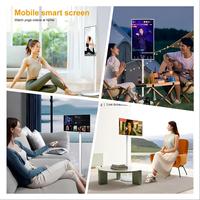 Televisor Portátil Inteligente de 21.5 Pulgadas Full HD, Tablet PC Android Móvil con Batería, Monitor con Pantalla Táctil Giratoria para Dormitorio/Cocina