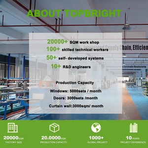 Topbright tùy chỉnh bão tác động đôi tráng men cách âm low-e Kính nhôm trượt Cửa sổ lưới chống muỗi bên ngoài tầng hầm - Product Image 6