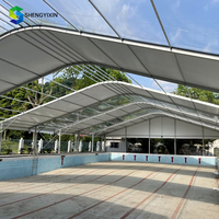 Tente de réception en aluminium en forme de A de 300 m², différentes couleurs, transparente, coupe-vent, 850 g