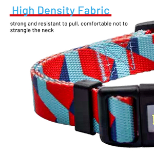 Collar de perro de poliéster con logotipo personalizado de lujo, patrón de impresión de estilo táctico ajustable, accesorio personalizado para mascotas para venta al por mayor clásico - Product Image 6