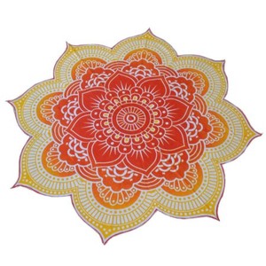Louts พิมพ์ลาย Mandala รอบผนังพรมชายหาดวงกลมอินเดียปิกนิกแผ่นผ้าปูผ้าปูผ้าห่มกลม - Product Image 5