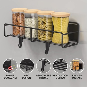 Porte-épices magnétique solide en acier au carbone OEM Organisateur pour réfrigérateur Étagère magnétique pour cuisine Organisateur magnétique pour réfrigérateur - Product Image 6