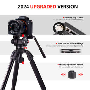 Trípode para Cámara de Video RAUBAY de 70.8 Pulgadas, Trípode Resistente DV-3 - Product Image 2