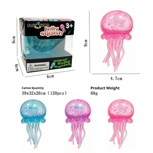 Realistic Octopus Jellyfish <b>Squishy</b> Toy Soft TPR Sea Life Squeeze Toy Slow Rebound Octopus Stress Ball Anxiety Relief Wholesale - Product Image 1