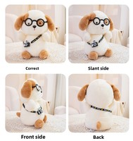 Peluche chien mignon en gros, jouet en coton PP doux, poupée animale en peluche - Mini appareil photo avec lumières clignotantes, cadeau d'anniversaire pour enfants
