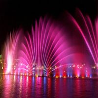 Fuente Musical Comercial de Acero Inoxidable Personalizada 2026 con Iluminación RGB para Parques y Jardines Modernos al Aire Libre
