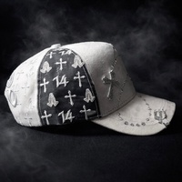 Nueva Llegada Gorra Trucker Unisex de Alta Calidad con Bordado 3D Completo, Forro de Satén, Visera Curva, 5 Paneles, Pedrería y Pines