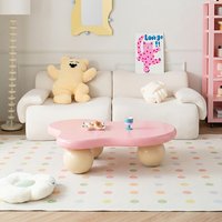 Table basse créative 2026 au design unique et irrégulier en forme de nuage, pour salon, en bois rose