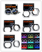 Anneaux de protection pour projecteurs LED 2,5 pouces 3,0 pouces 5D WRGB Crystal Angel Eye Halo