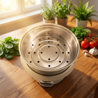 Autocuiseur de riz automatique 3L avec arrêt automatique et protection contre l'ébullition à sec, tasse doseuse 360°, idéal pour l'hôtellerie