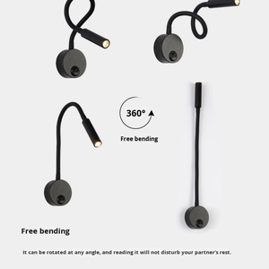 Lámparas de Pared LED Modernas con Cuello de Cisne Ajustable y Interruptor para Uso en Hoteles - Product Image 6