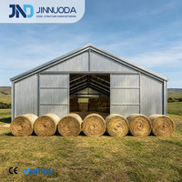 Structure en acier préfabriquée pour grange à foin, entrepôt de stockage de céréales, bâtiment agricole en métal à grande portée, certifié CE ISO