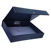 Caja de Archivo de Oficina de Polipropileno, Caja para Documentos A4 con Clip de Presión, Almacenamiento de Archivos de Tres Pulgadas con Etiqueta de Clasificación