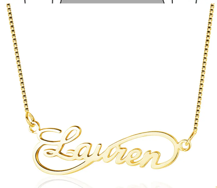 En gros Mode Unique Personnalisé Acier Couleur 3d Lettre Alphabet Initiale Plaqué Logo Pendentif Nom Collier