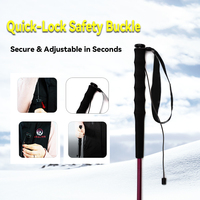Bâton de randonnée OKHEALING en fibre de carbone T800, réglable, léger, pliable, poignée EVA, accessoires de camping
