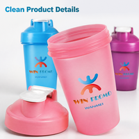 Bouteille shaker de qualité supérieure 500 ml avec boule mélangeuse, anti-fuite, pour protéines, portable, avec poignée et boucle, pour le sport