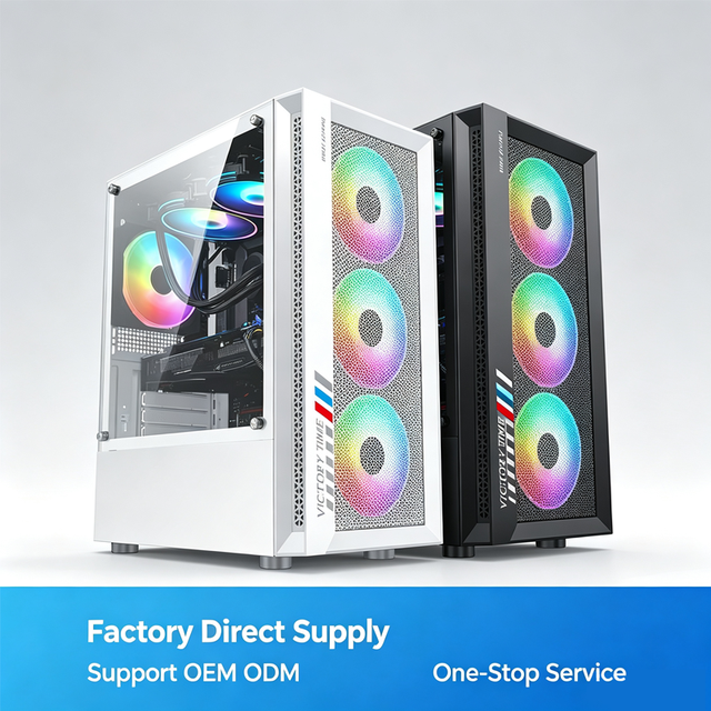 ATX Acrylic Full Tower Gaming PC Case Desktop Computer Case Factory Direct Wholesale Support OEM ODM Custom Logo & Design