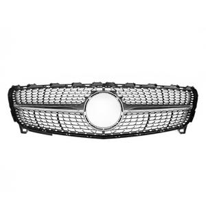 Piezas de automóviles Frente Plástico Cromo ABS materiales Diamante parrilla delantera para <span class=keywords><strong>Mercedes</strong></span> Benz Clase A W176 2013-2015 - Product Image 5