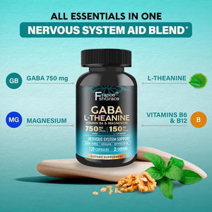 Venta caliente caba L-theanine Cápsulas apoya el sistema nervioso saludable para hombres y mujeres 120 Cápsulas caba L-theanine suplemento - Product Image 2