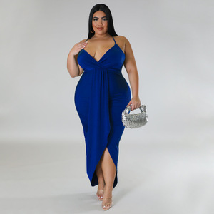 Vêtements sexy dos nu pour femmes de grande <span class=keywords><strong>taille</strong></span> Robe de printemps L-4Xl pour boutique de femmes - Product Image 4