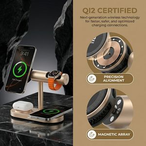 Station de charge 7-en-1, 25W avec ventilateur de refroidissement, chargeur magnétique sans fil pour iPhone 17 16, Apple Watch, AirPods, <span class=keywords><strong>Pixel</strong></span> 10 - Product Image 5