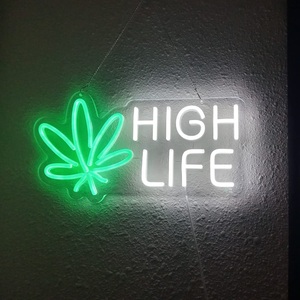 <strong>Neon</strong> <strong>Sign</strong> Green Leaf High Light <strong>Neon</strong> <strong>Sign</strong> Form Factor With Dimmable Switch LED <strong>Neon</strong> <strong>Signs</strong> <strong>Beer</strong> Bar Man Cave Club - Product Image 2
