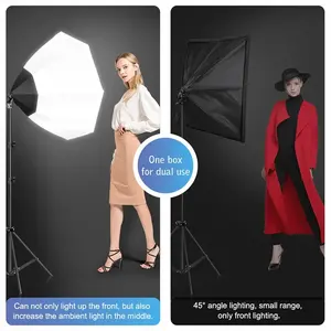 Kit de studio photo trépied évolutif pour <span class=keywords><strong>appareil</strong></span> octogonal de photographie pour la diffusion en direct - Product Image 3