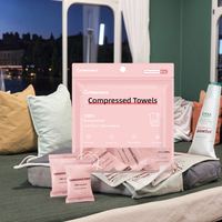 Portable Mini Tablette Comprimé Jetable Spunlace Serviette De Visage Non Tissée À Séchage Rapide Style Bonbon Emballage Individuel Maquillage Voyage
