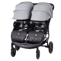 Système de voyage pour jumeaux Kidilo LB100, poussette double légère et pliable en alliage d'aluminium de luxe pour jumeaux