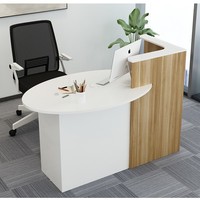 Comptoir de caisse rond en bois, simple et moderne, élégant pour supermarché, bar à domicile, école, magasins de vêtements
