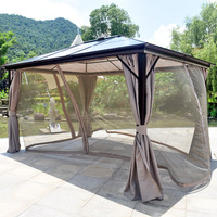 Pavillon extérieur préfabriqué en aluminium et acier, imperméable, avec structure en acier, taille personnalisable