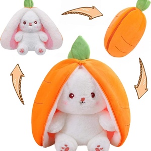 ตุ๊กตากระต่ายนุ่มนิ่มรูปสตรอว์เบอร์รี แครอท ส้ม สีชมพู ขนาด 18/25/35 ซม. น่ารัก สร้างสรรค์ เหมาะสำหรับเทศกาลอีสเตอร์และวันเกิด - Product Image 1