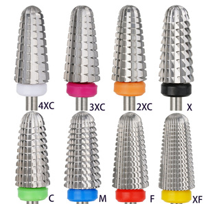 Embouts de ponceuse à ongles en carbure de tungstène argenté 5 en 1 pour manucure et nettoyage des cuticules, modèle Remove Gel Volcano Bit - Product Image 5