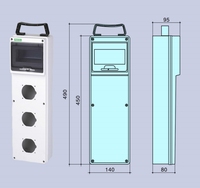 Boîte de distribution d'alimentation industrielle de pointe, multiprises 220V 16-63A Kangge KG-1805B