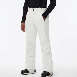 Pantalones de Esquí Impermeables Blancos para Mujer, 10000 mm, Poliéster Sintético Aislado, Cierre de Botones, Ropa de Nieve para Adultos - Product Image 1