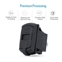 Chargeur de voiture double USB 5V/4.2A avec voltmètre, prise de charge rapide 12V/24V pour bus, bateau, marine, camion