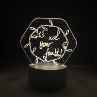 Lampe d'ambiance LED en acrylique personnalisable OEM, tableau de messages effaçable, idéale pour chambre, bureau, décoration, cadeau de vacances