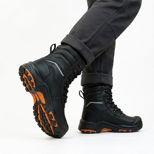 DSF53 <b>Black</b> Leather Safety <b>Boots</b> Waterproof Outdoor <b>Work</b> <b>Boots</b> customized OEM ODM cooperation safety <b>boots</b> - Product Image 2